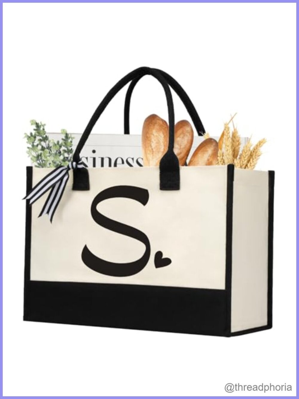 Personalized Canvas Tote Bag Large Beach Shoulder Bag Women